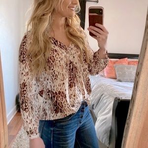 Adrienne Vittadini Leopard Print Blouse